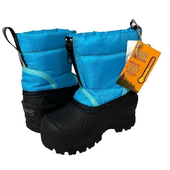 NWT Northside Toddler SET Blue Snow Boots & Mittens Waterproof Thinsulate Size 5 - Picture 1 of 10